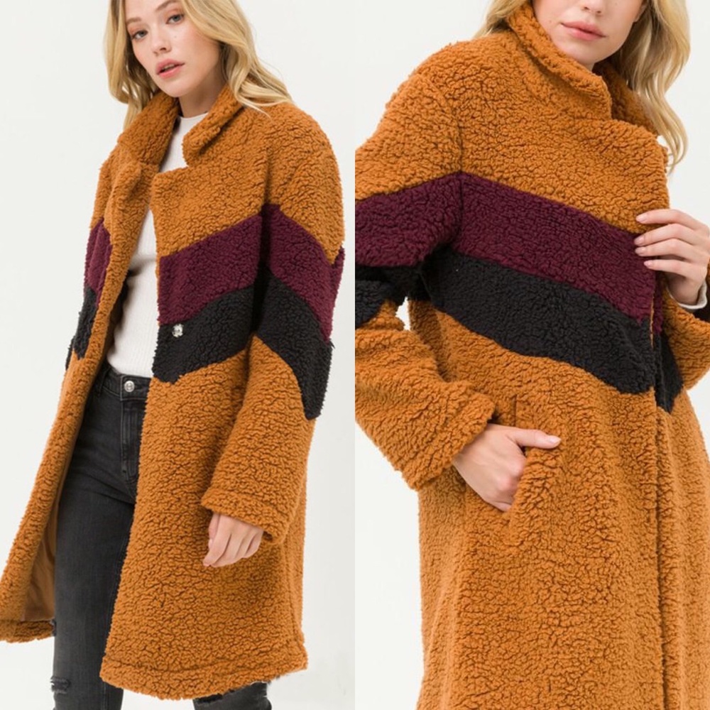 Teddy Bear Faux Fur Coat - Picture 3 of 4
